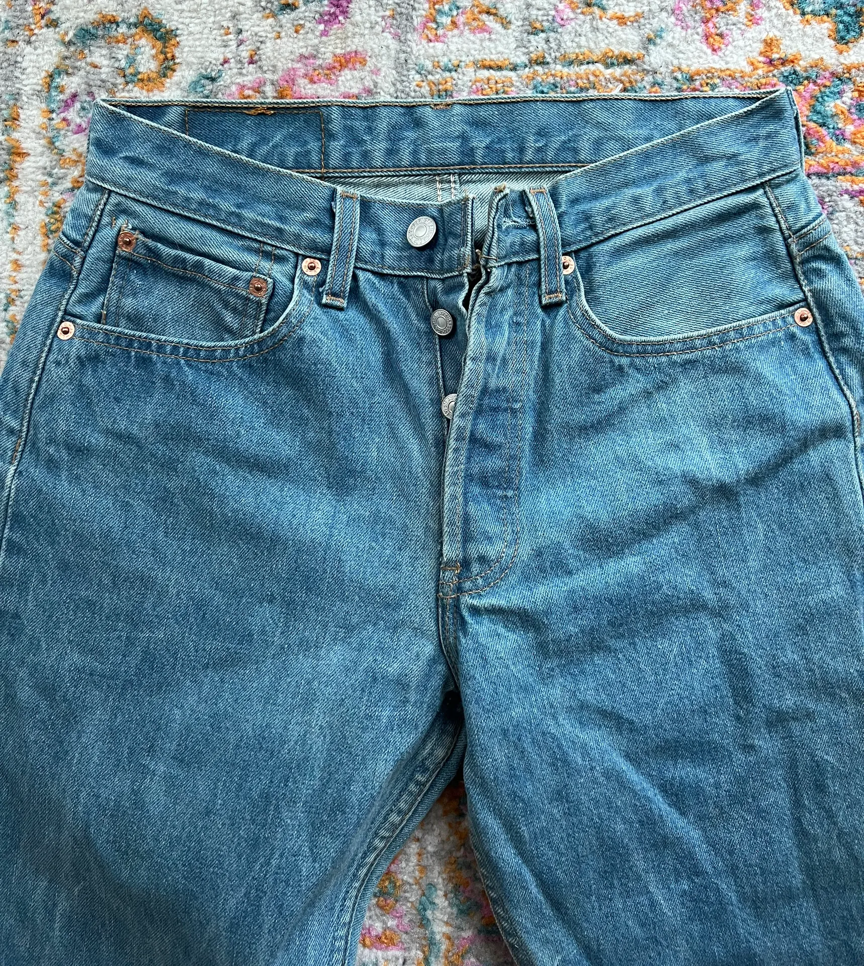 Slim Leg Vintage Reworked Jeans - Image 3