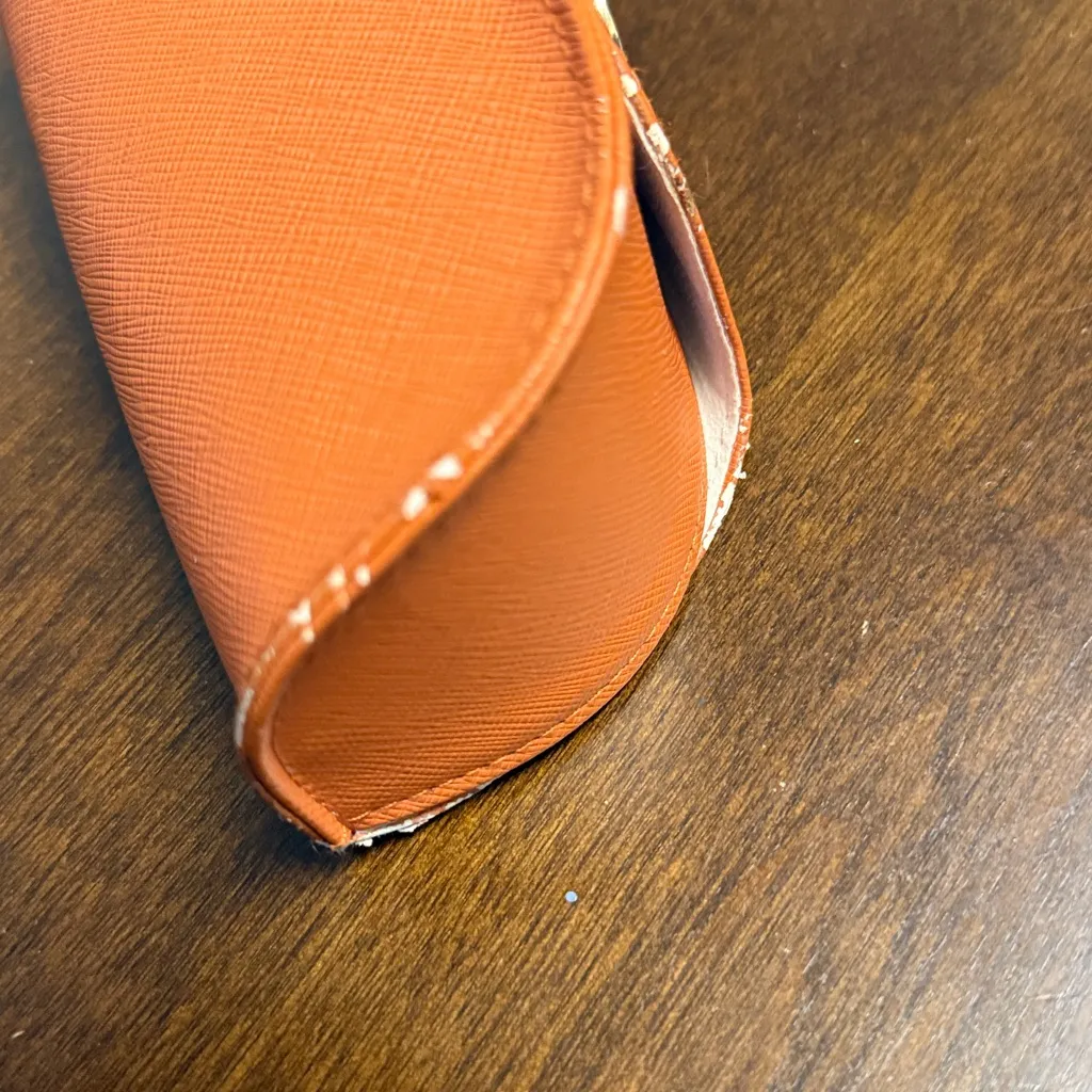 Tory Burch Orange Sunglasses Case Empty - Image 3