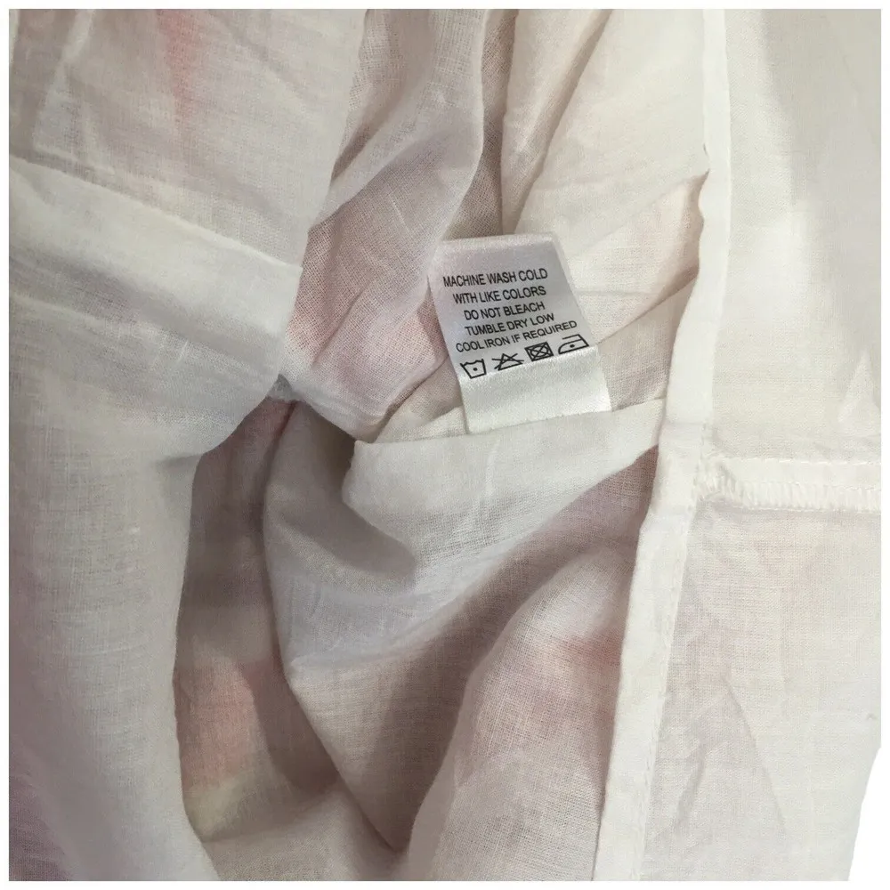 New Lovers And Friends Womens XS Mira Linen Off Shoulder Midi Striped Dress Pink - Image 10