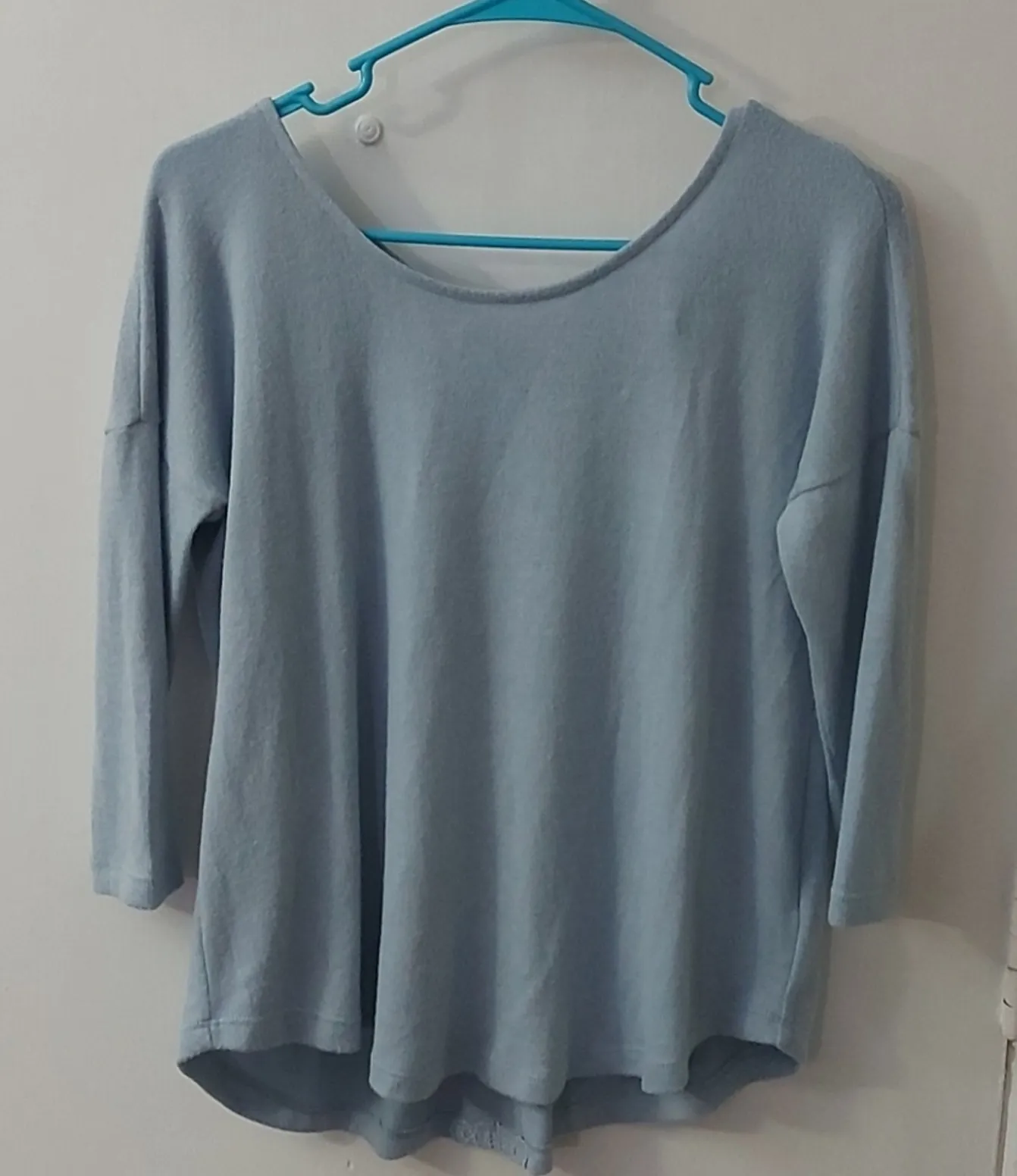 Bobeau Studio B Pastel Blue Soft Knit Sweater S NEW Cozy Comfy Winter Casual - Image 1