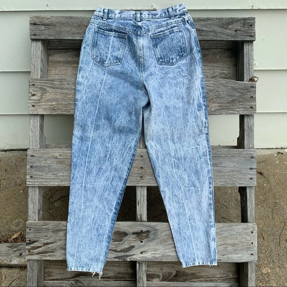 Vintage Bonjour acid wash ankle zipper mom jeans - Image 3