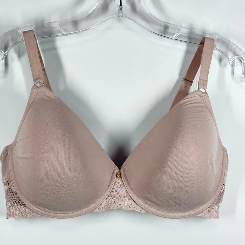 C 18 Natori Bliss Perfection Contour Underwire Bra Rose Beige size 36DD Tan - Image 4