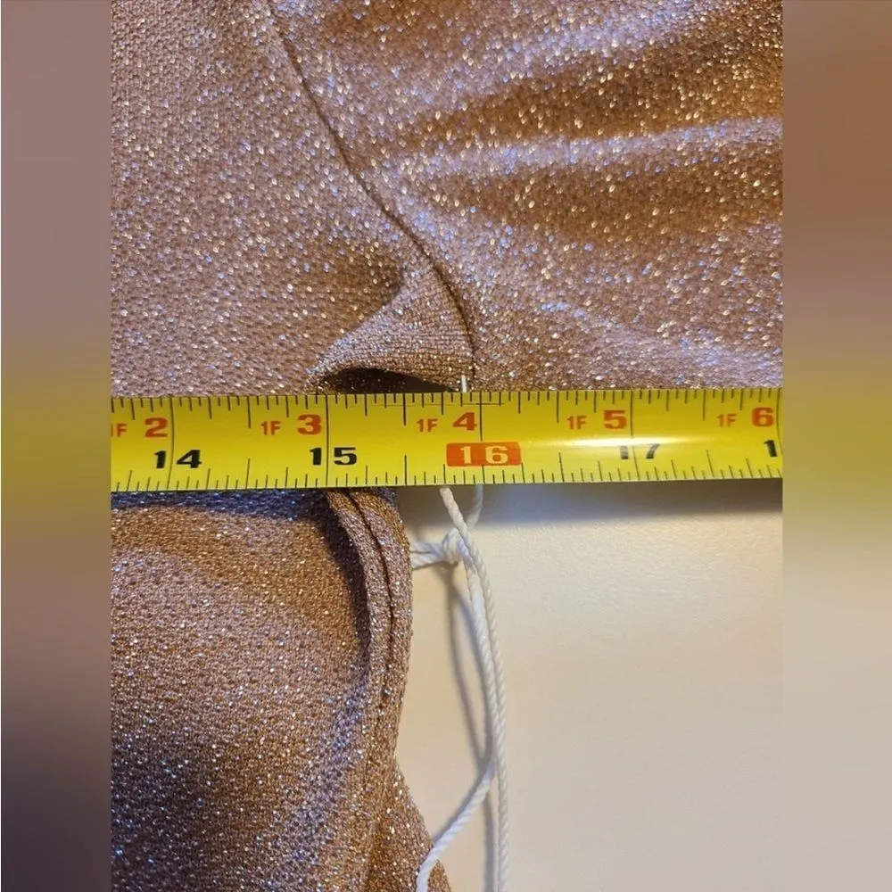 NWT Reformation Paprika‎ Golden Hour Shimmer Sparkle Cocktail Evening Dress - Image 7