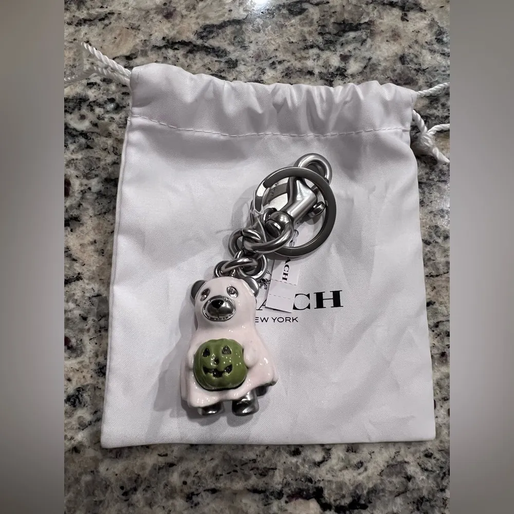 Coach Halloween Ghost Bear Bag Charm 2024 – Limited Edition Keychain (NEW) - Image 3