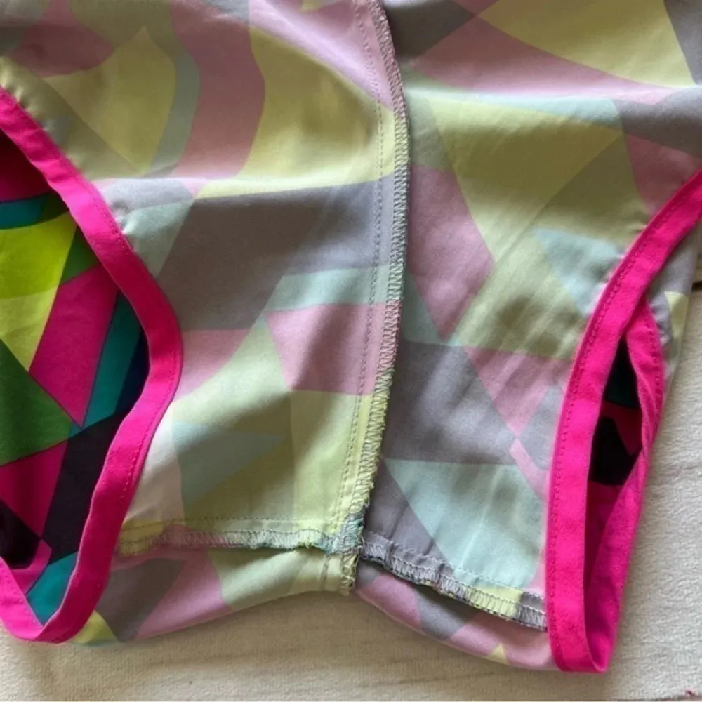 Adidas Climalite geometric Light Airy track running shorts pink yellow p… - Image 6
