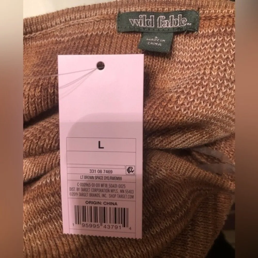 Wild Fable Size L Brown Sweater Knit Halter Dress - Image 3