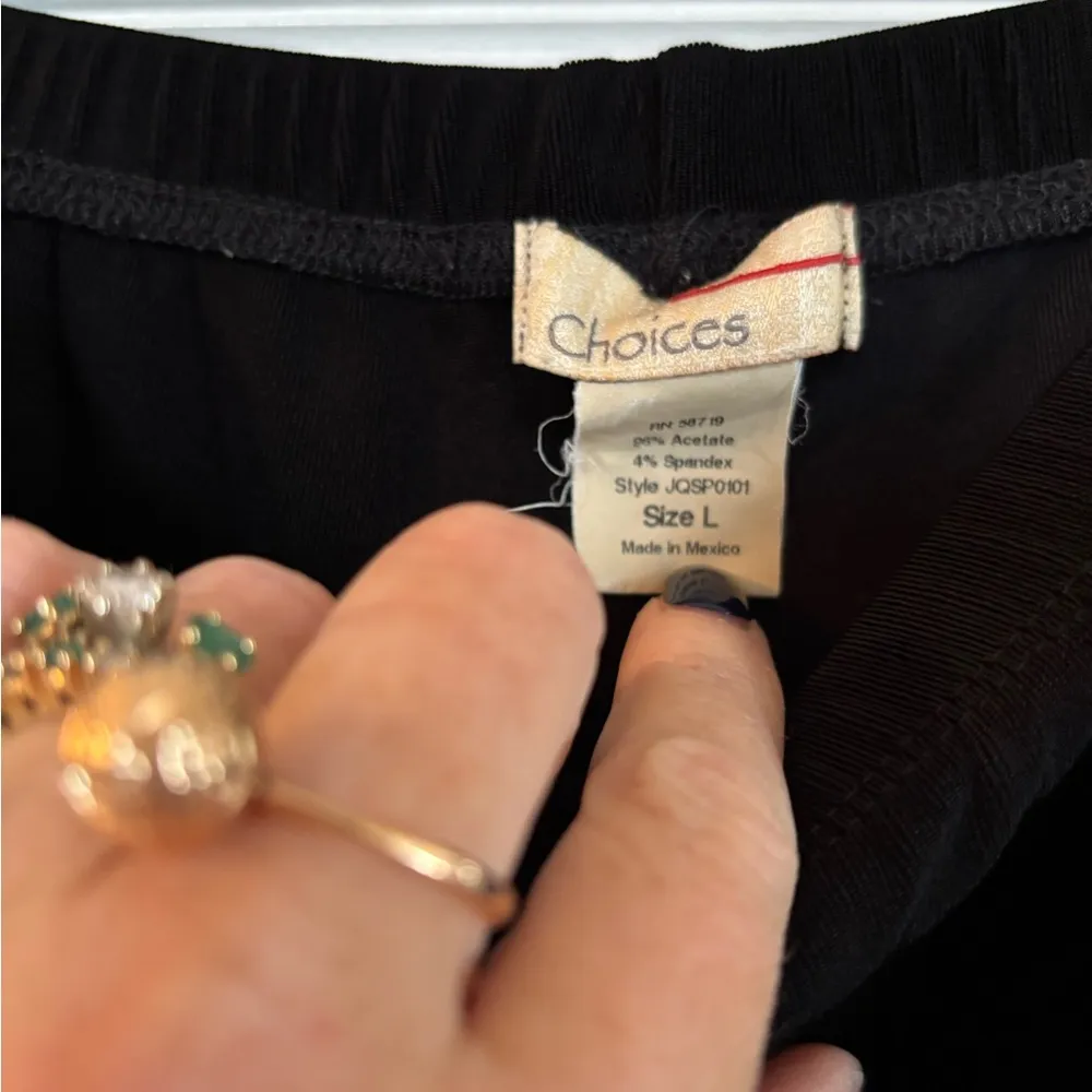 Great condition black silky dress pants. Size L. Size L - Image 3