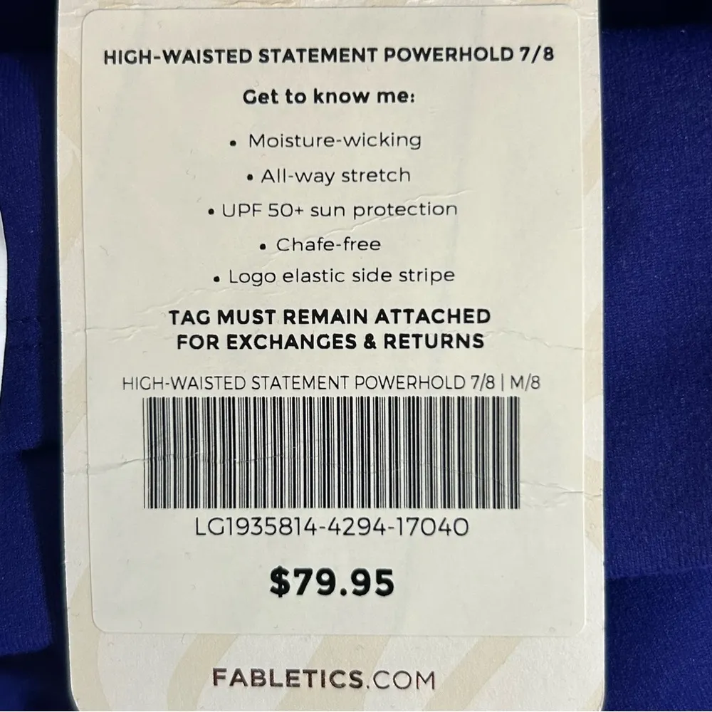 Fabletics High-Waisted Statement Powerhold Legging Size M NWT - Image 8