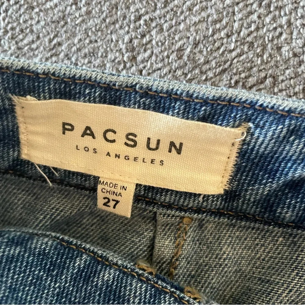 Retro Vintage Style Scalloped Tulip Denim High Waisted Mini Skirt 27 - Image 2