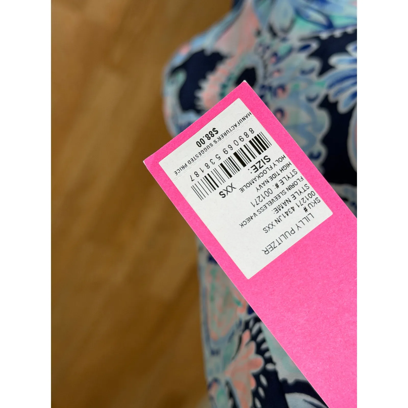 NEW Lilly Pulitzer Reversible Florin Sleeveless V-Neck Top Womens 2XS Navy - Image 11