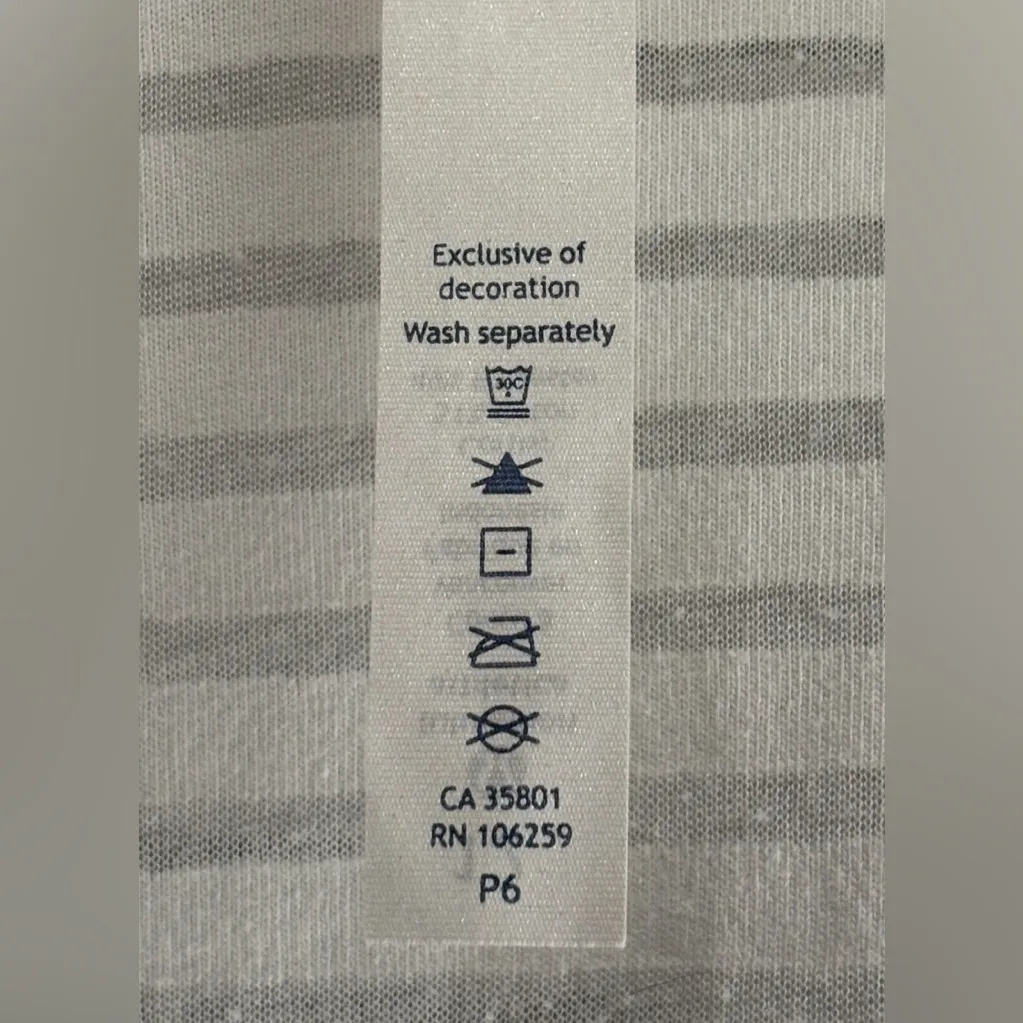 Lululemon  White Uncovered Striped Long Sleeve Cropped Top‎ Size 12 EUC - Image 8