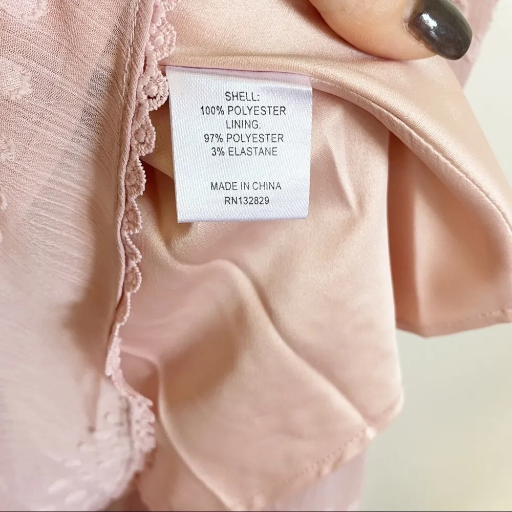 NWT TULAROSA Madeline Ruffle Dress Petal Pink S - Image 13