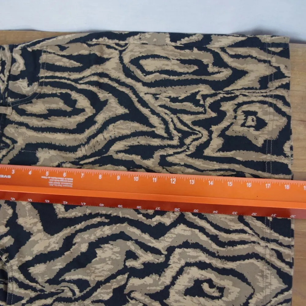 CHAPS Ralph Lauren  Animal Print Psychedelic Skirt Size 4P - Image 7