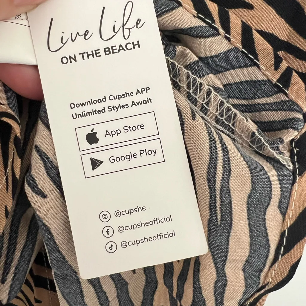 Cupshe Tiger Striped Mini Cover-Up Dress - Image 9