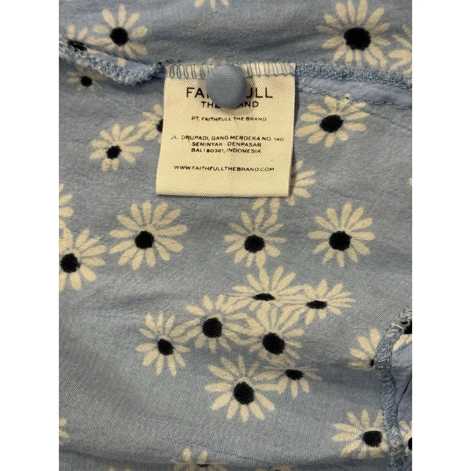 Faithfull The Brand Ilia‎ Floral Print Puff Sleeve Mini Dress Feminine Size 8 - Image 6