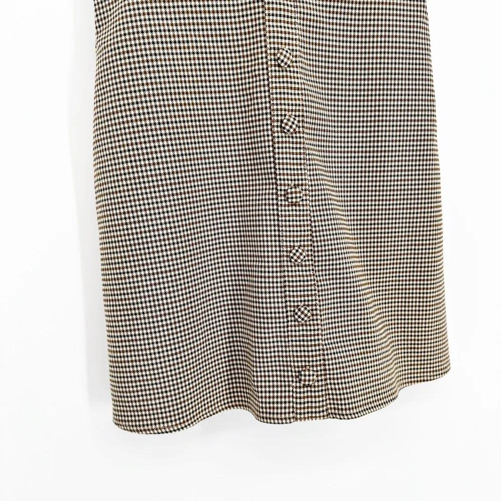 Majorelle Arlana Sweetheart Underwire Mini Dress Brown Black Check Women's XS - Image 4