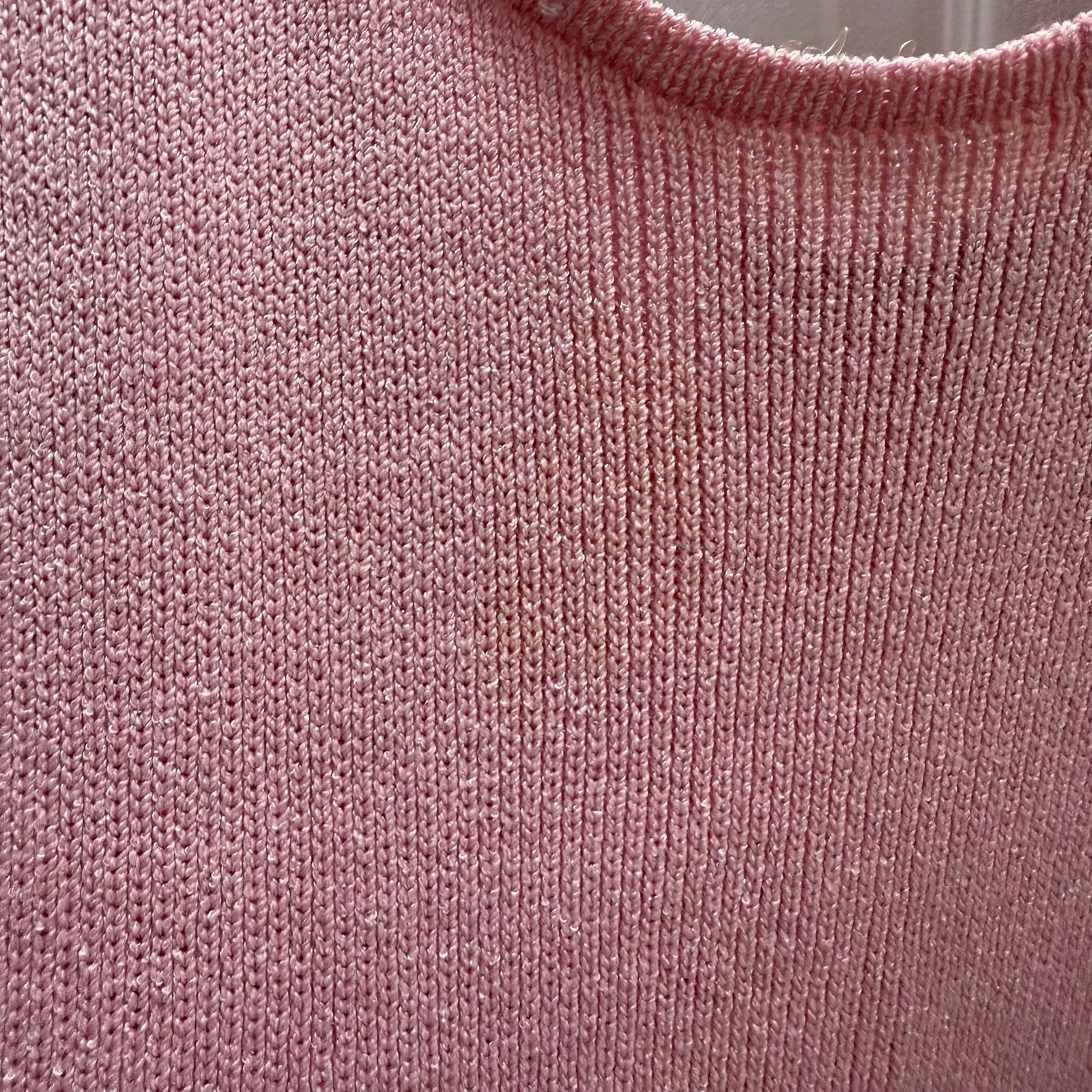 St. John Women's Dress Pink Bow Sleeves Knit Ballerina Vintage Santana‎ - Image 9