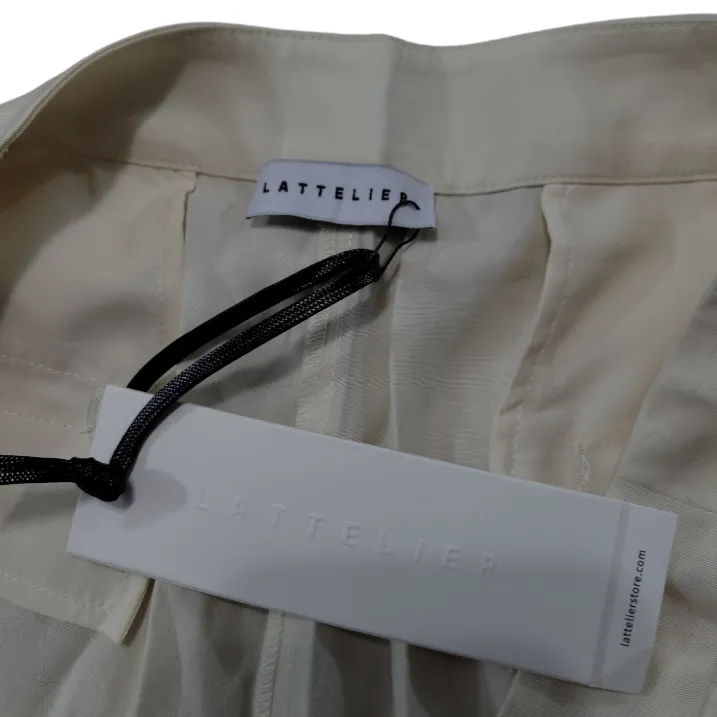 New Lattelier Pants Size Small W30"xL27" Women's Dress Pants Pleated Linen Blend - Image 6