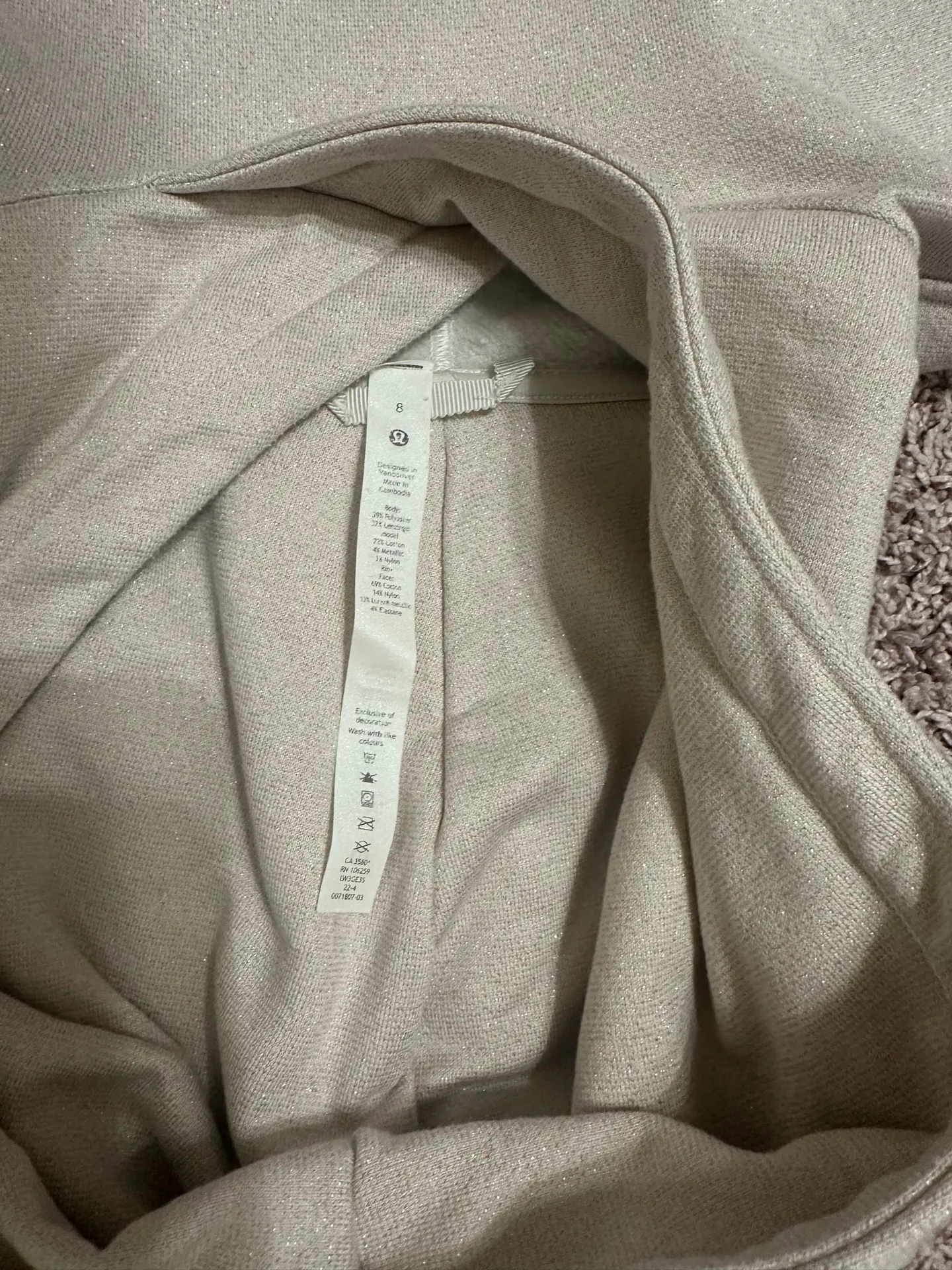 Lululemon size 8 sparkle  hoodie  - Image 2