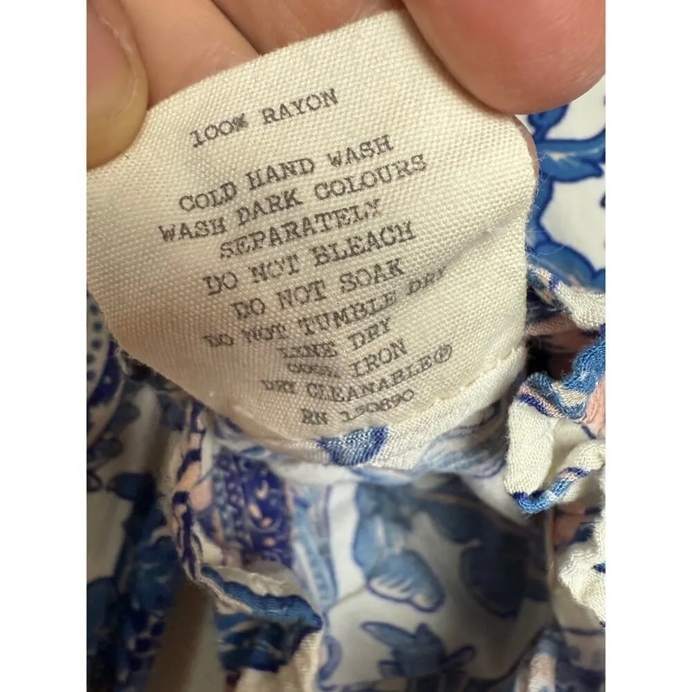 Spell & the Gypsy Monaco Etienne Wrap Top Sz. S Blue - Image 10