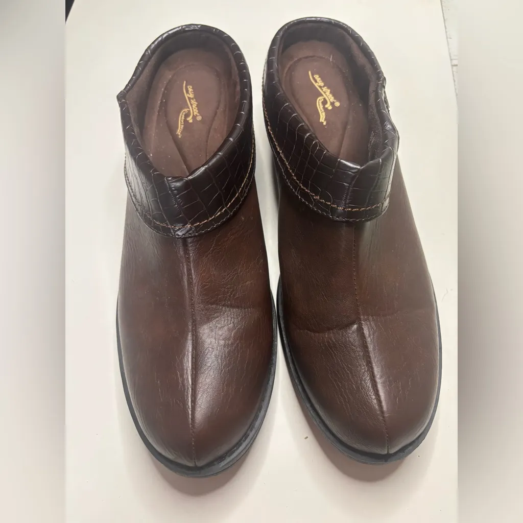 Easy Street Womens Brown Becca Lightweight Comfort Slip on Mules Size 10 Shoes - Image 2