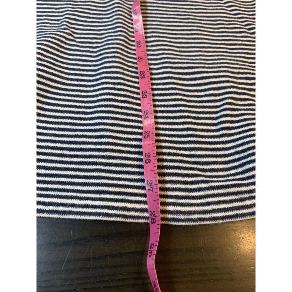 Chaps Size 3X Blue Striped Cowlneck Long‎ Sleeve Top Textured Sporty Athleisure - Image 13