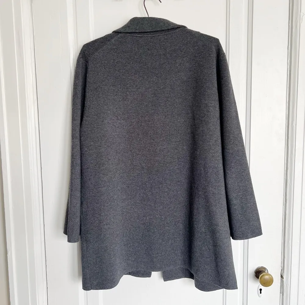 J Crew • Sophie Open-Front Sweater-Blazer jacket cardigan charcoal grey - Image 12