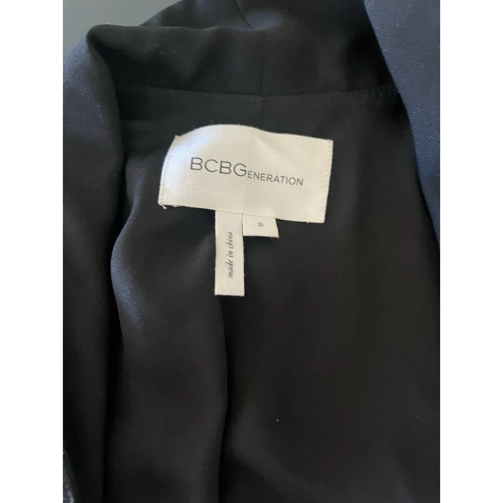 BCBGeneration Women's Black Open Front Blazer Size S 3/4 Sleeve Lightweight - Image 5