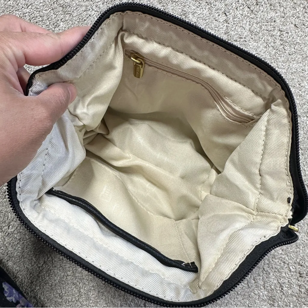 Pixie Mood Women’s Josie Travel Pouch 100% Vegan Leather Soft in Black Pebbled - Image 11