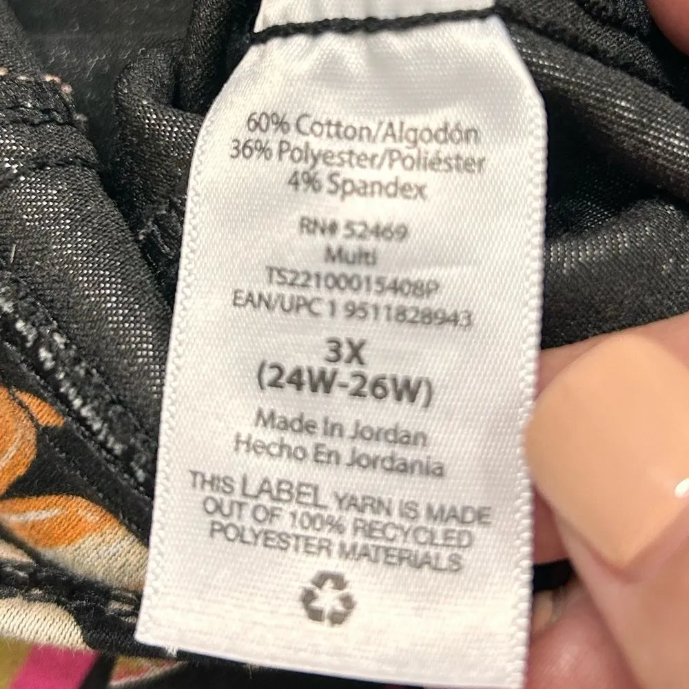 NEW Tropical Mid Rise Jegging in Black size 3X by Terra & Sky - Image 6