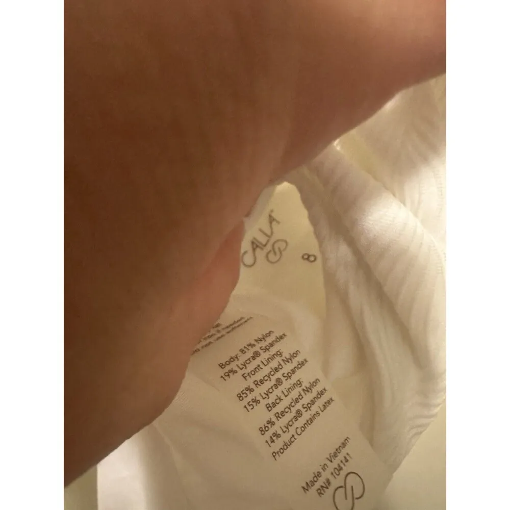 Calia Pure White Compression Swimsuit Size 8 NWT One-piece - Image 4