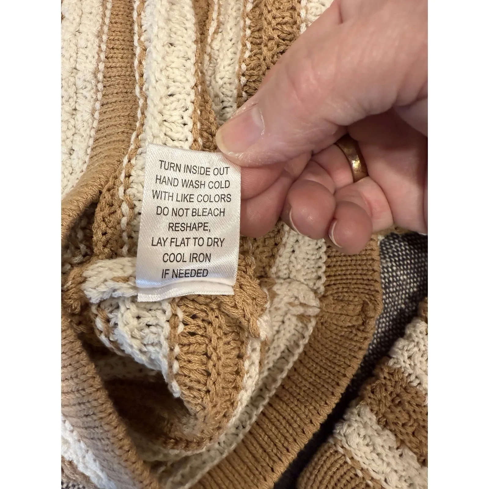 The Workshop Striped Cardigan Sweater Button Front Classic Nautical Large - Image 8