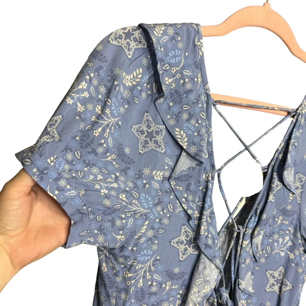 Spell & the Gypsy Celestial Play Dress Chambray EUC Blue Size L - Image 9