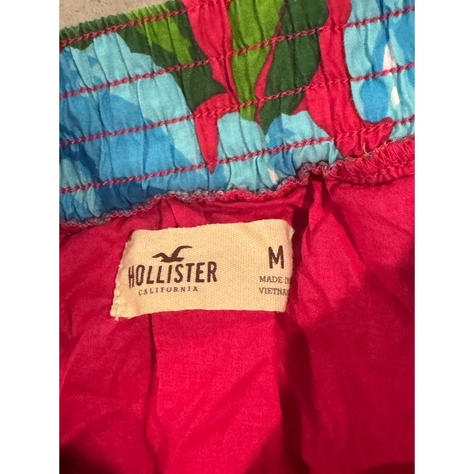 Hollister y2k Floral Mini Skirt Pink Blue Women's‎ Medium Casual Summer - Image 2