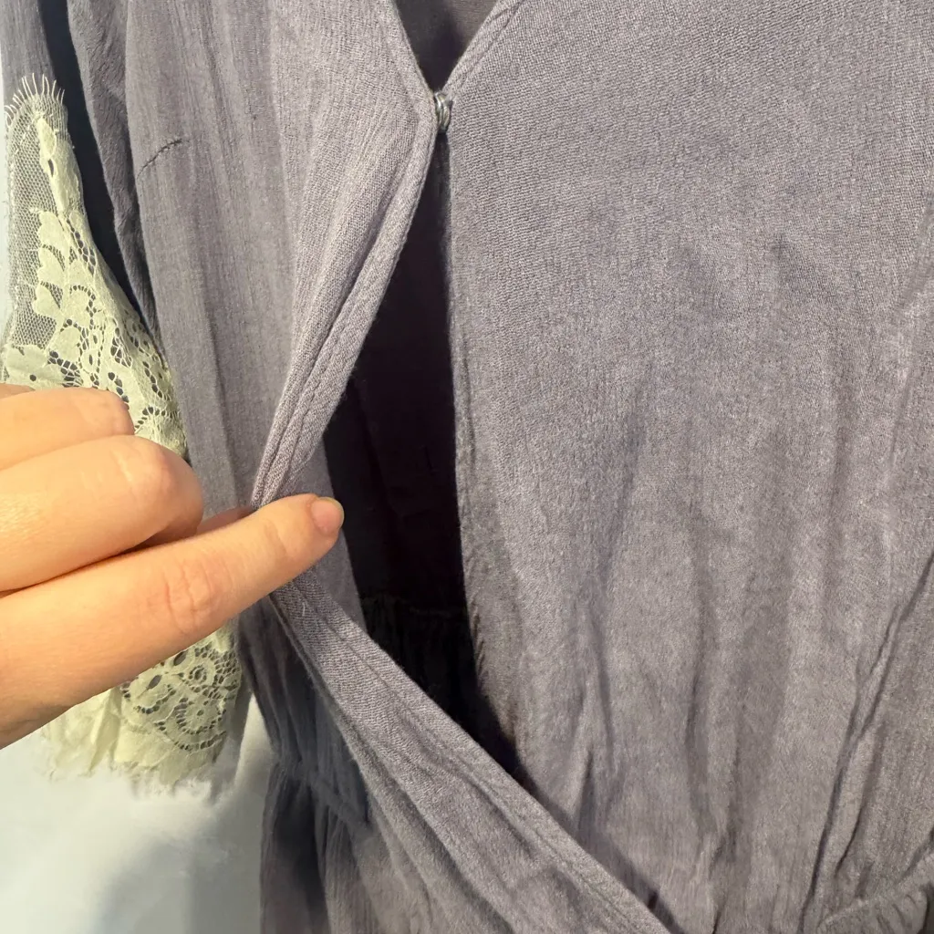 Purple and white umgee‎ surplice purple romper - Image 5