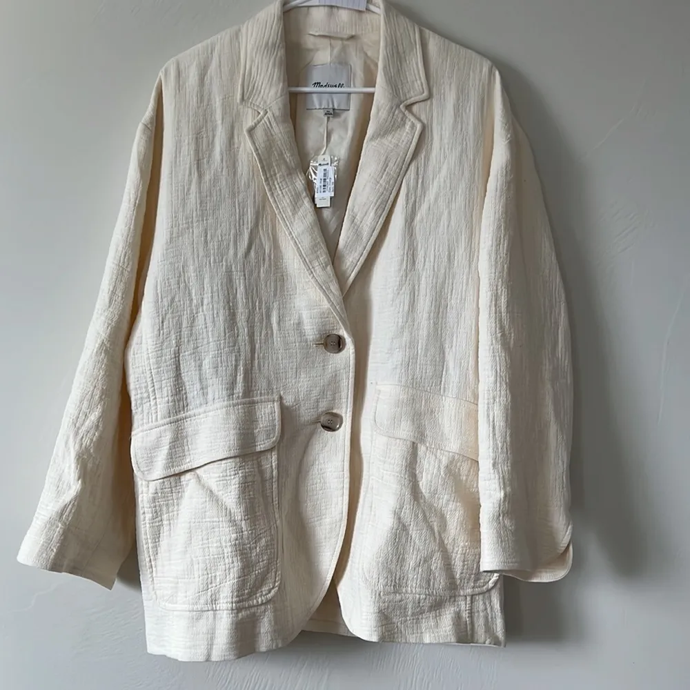 Madewell Larsen Cotton & Linen Oversize Blazer - Image 9