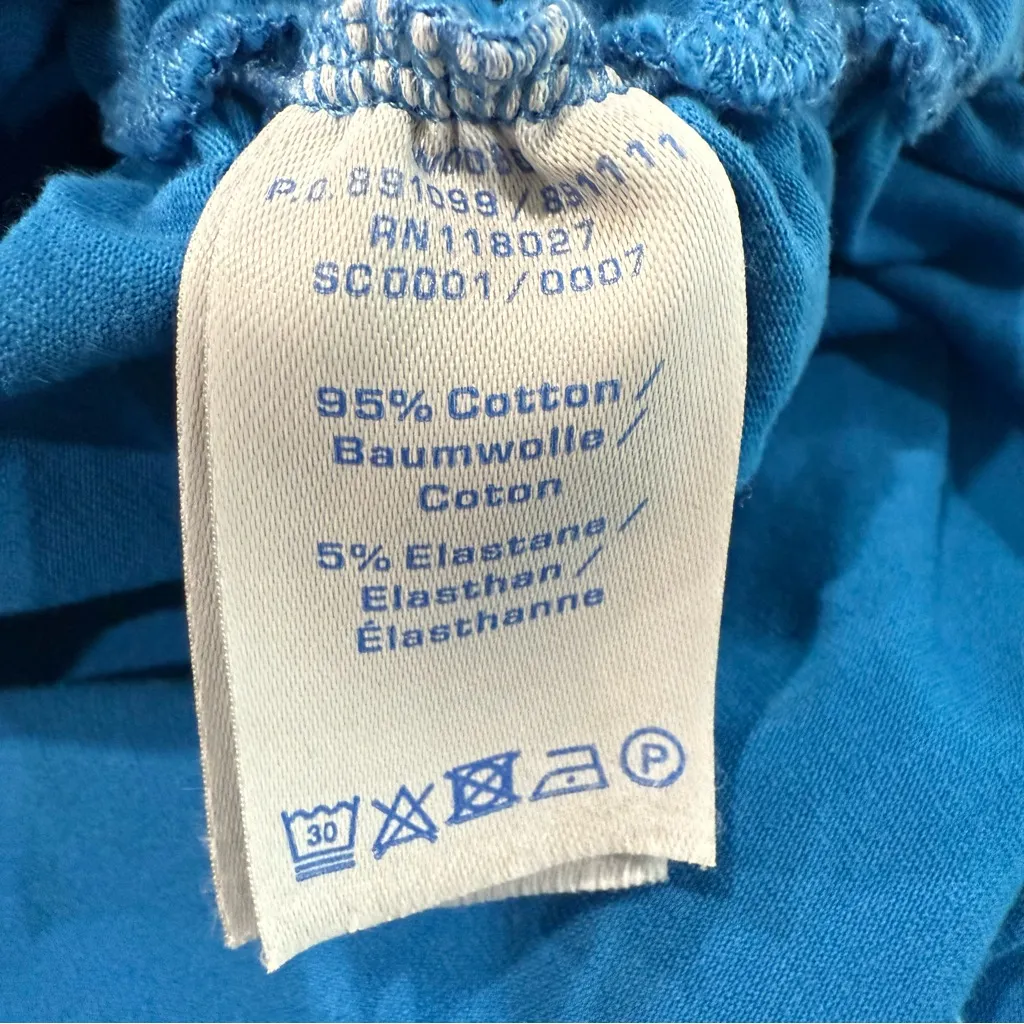 Boden Ruched Sides Short Sleeve Scoop Neck Top Women’s 8 Sky Blue Preppy Classic - Image 5