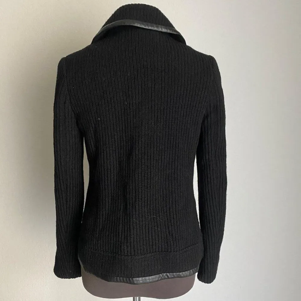 Tory Burch sz‎ S 100% Wool knit collared button coat - Image 5