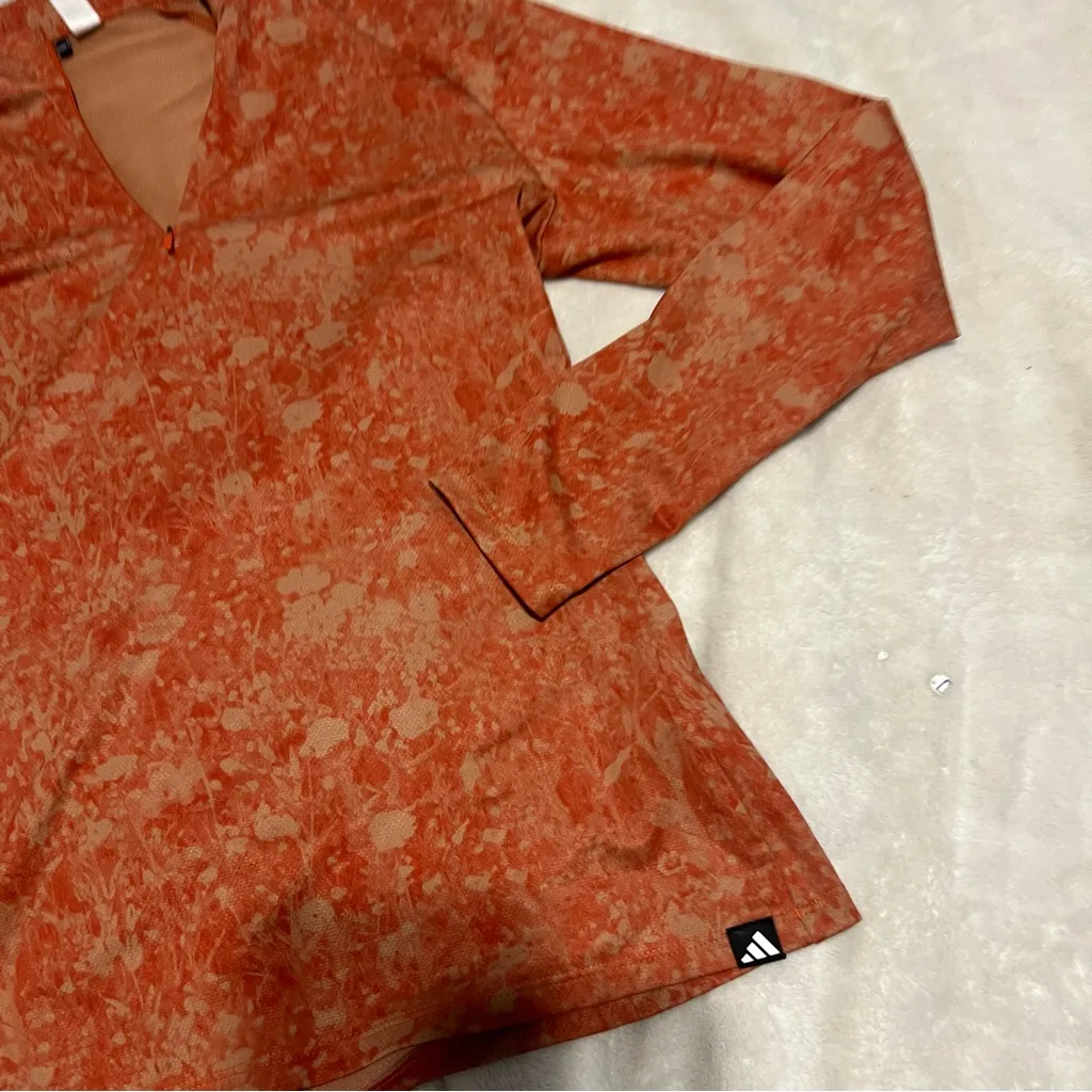 adidas Women's Burnt Orange Long Sleeve Top - Image 2