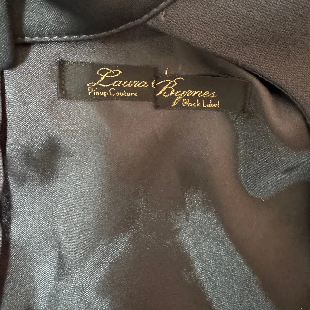 Pinup Couture Charcoal Satin Dress Size XXL Gray - Image 13