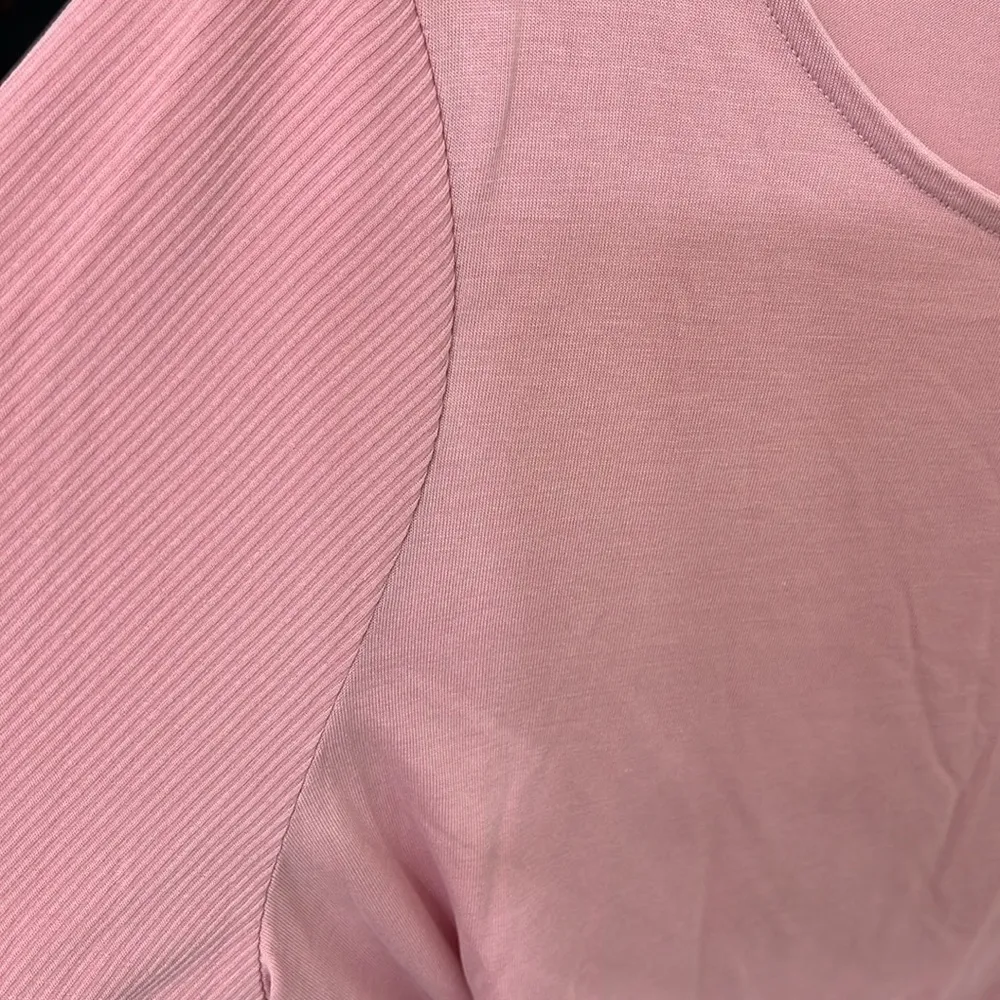 Victorias Secret Baby Light Pink Wrap Tie Crop Top Ribbed Size XL - Image 3