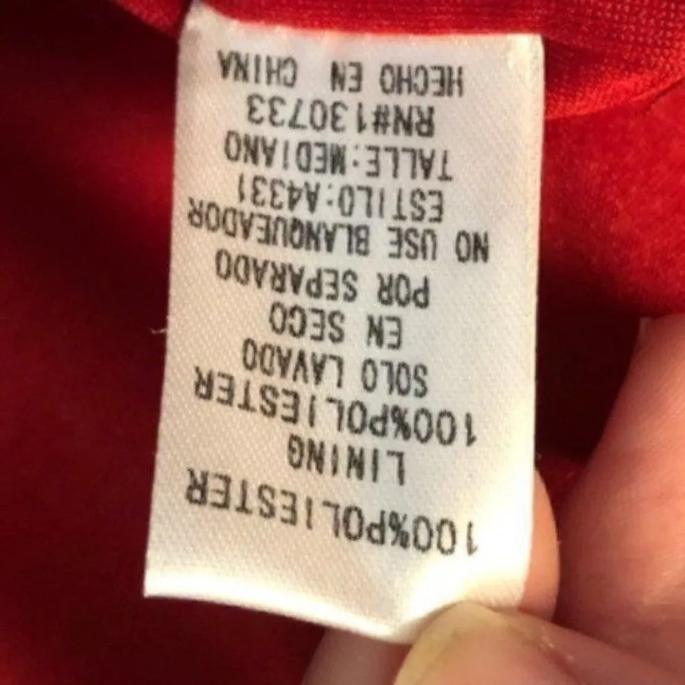 Umgee Teddy Vest Zipper Dark Red M - Image 8