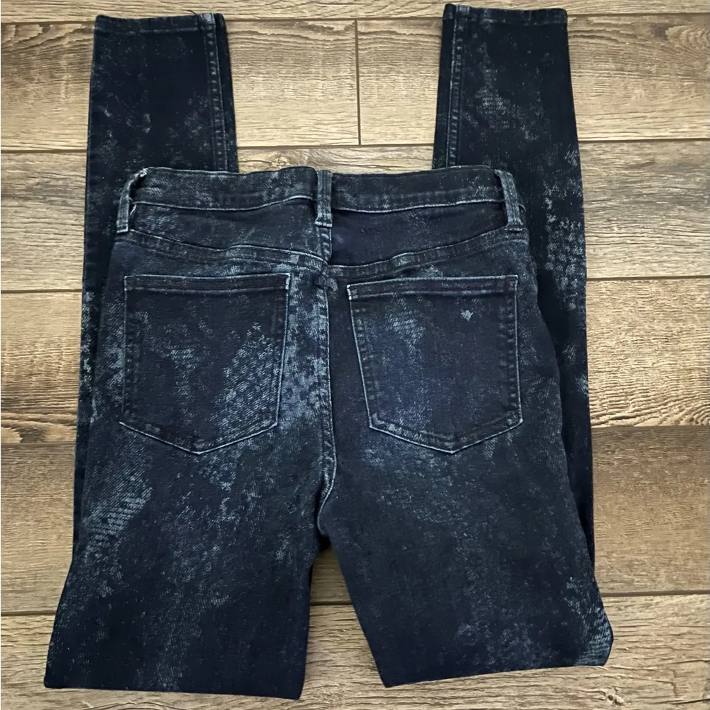 Free People Dark Blue Patterned Jeans - Image 7