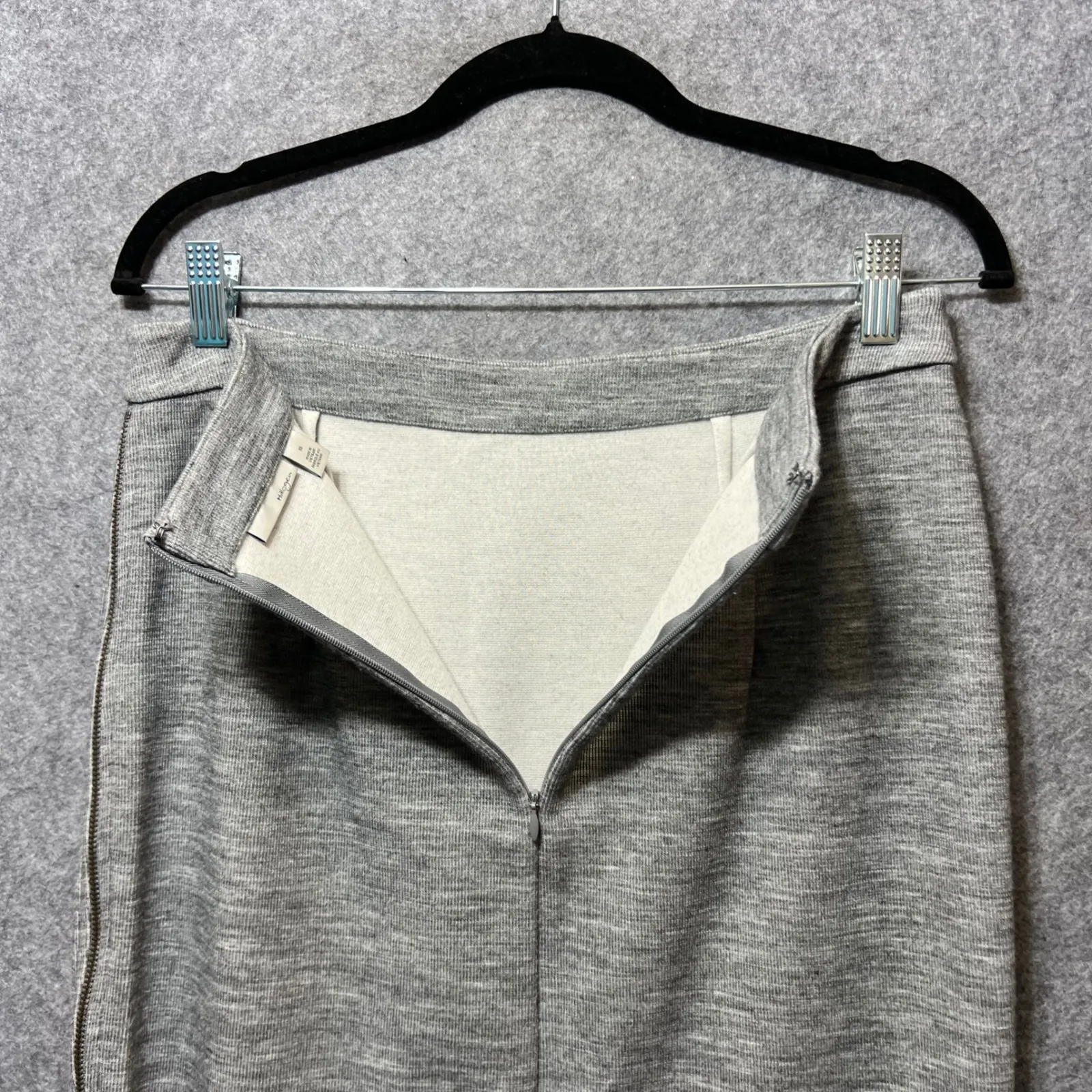 Halogen‎ Gray Sweatshirt Pencil Skirt Size 10 Soft Knit Casual Lounge Stretch - Image 7