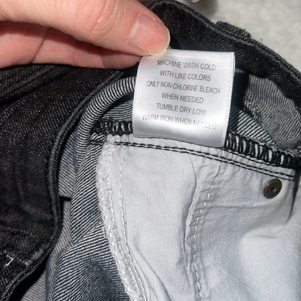 ModCloth Moto Style‎ Jean Black Wash Ribbed Knee XL - Image 12
