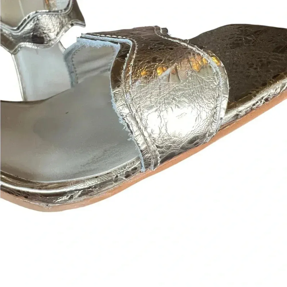 Dolce vita ILVA heels distressed gold leather women’s 11 slip on strap holiday - Image 7