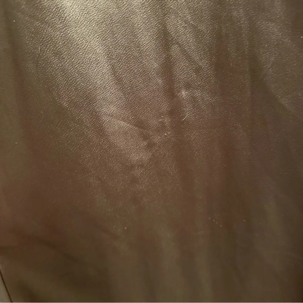 Gold Taupe Satin Cowl Neck Maxi Slip Dress Size Small formal party - Image 4