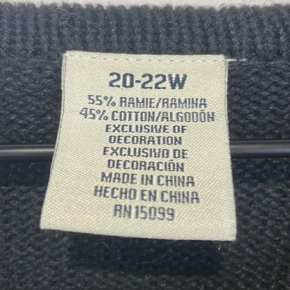 Classic Elements Woman Holiday Sweater Black Cardigan size 20-22W - Image 6