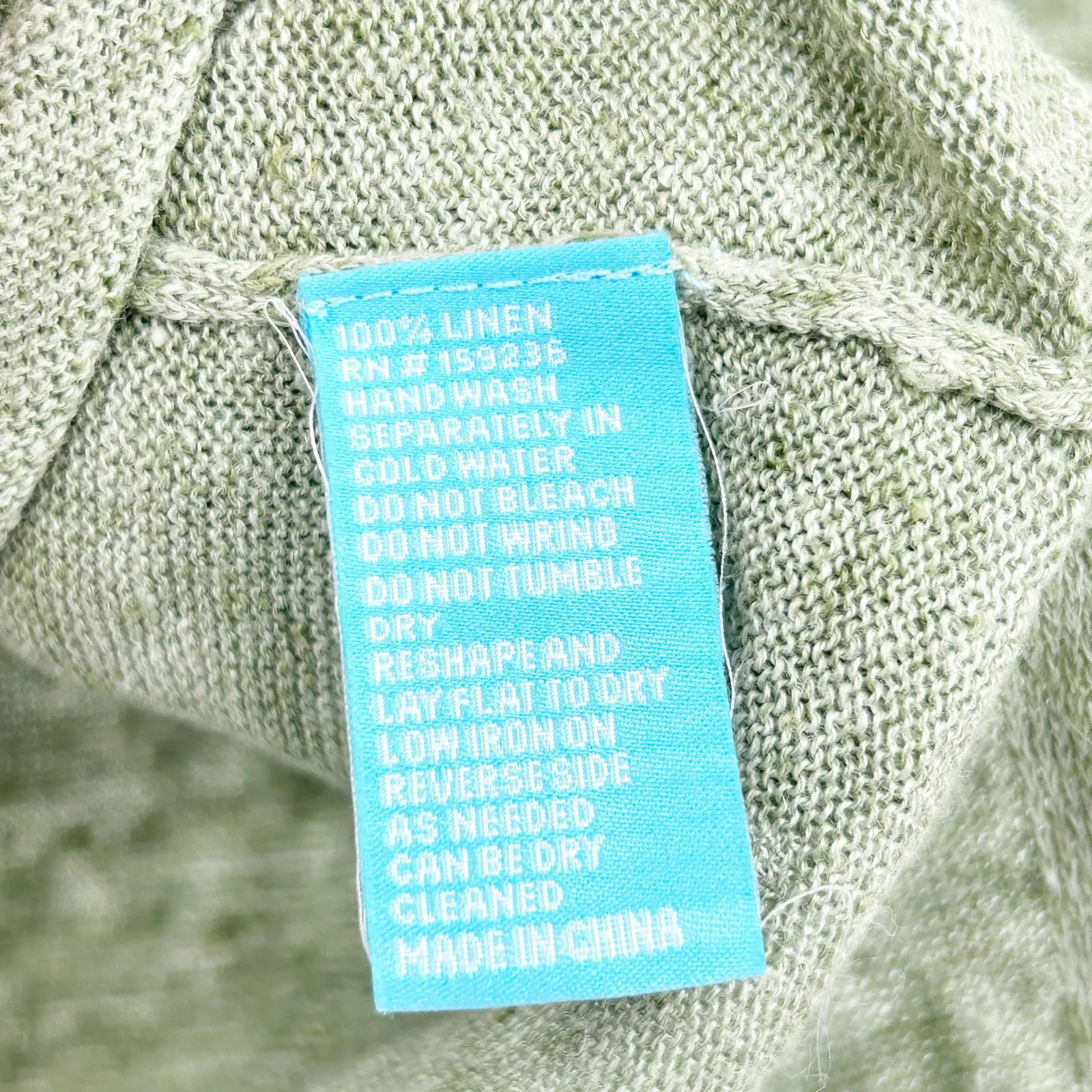 J. McLaughlin Womens Casual‎ Beachy 100% Linen Alva Crewneck Sweater Size M Sage - Image 5