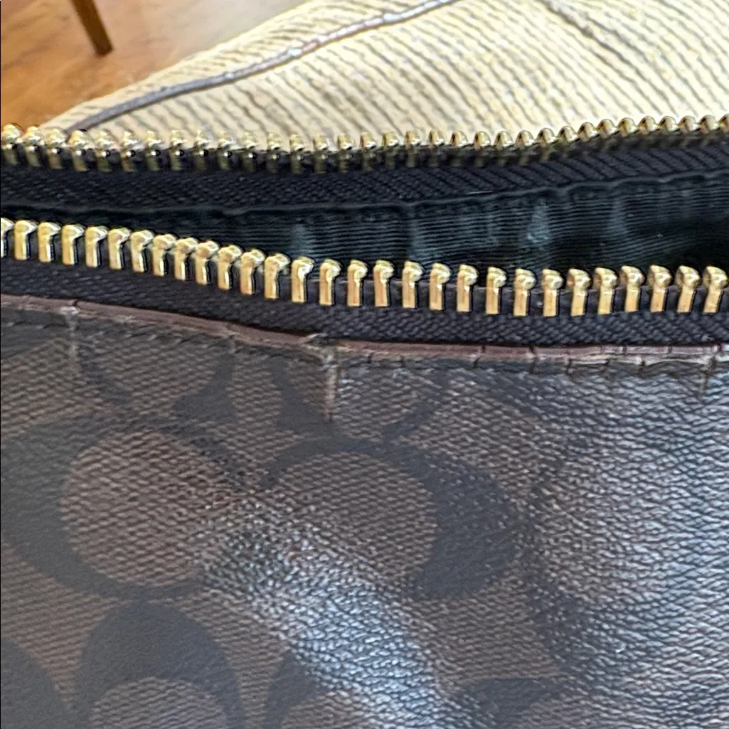 Coach Dark Brown Monogram Tote - Image 10